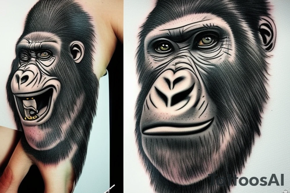 gorilla, new yourk, king tattoo idea