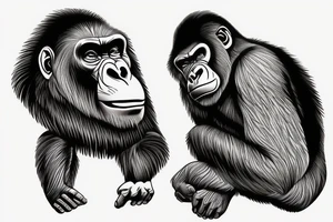 gorilla, new yourk, king tattoo idea