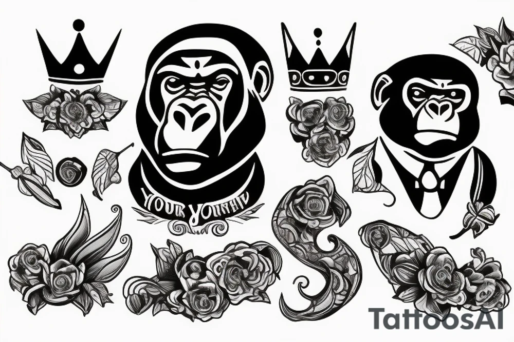gorilla, new yourk, king tattoo idea