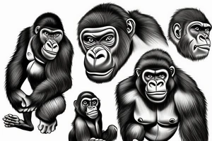 gorilla, new yourk, king tattoo idea