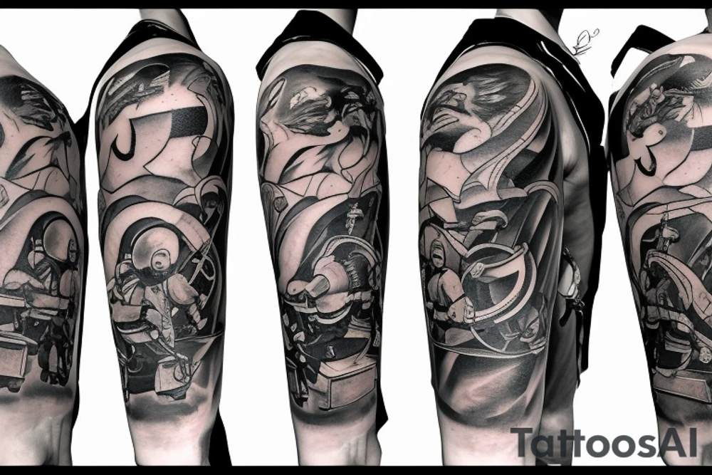 Ares with firefighter tattoo idea