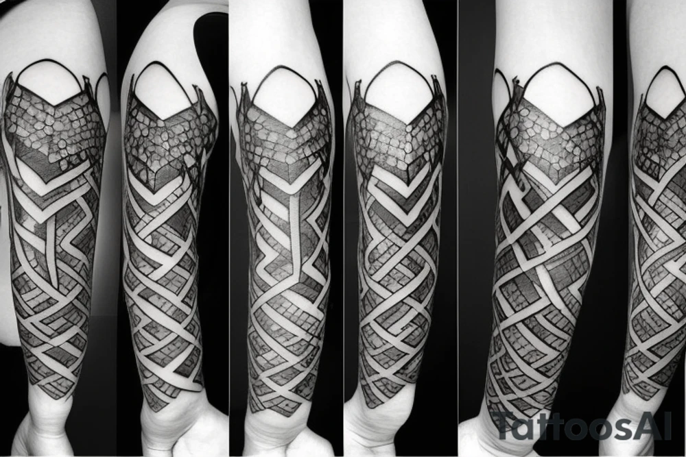 three swords stab heart tattoo idea