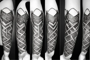 three swords stab heart tattoo idea