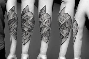 three swords stab heart tattoo idea