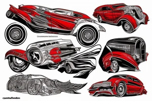 Red eagle car from Carmageddon tattoo idea