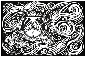 The water element symbol from avatar the last air bender, but the waves are Japanese style tattoo idea