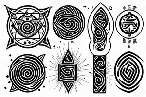 The water bending element symbol tattoo idea