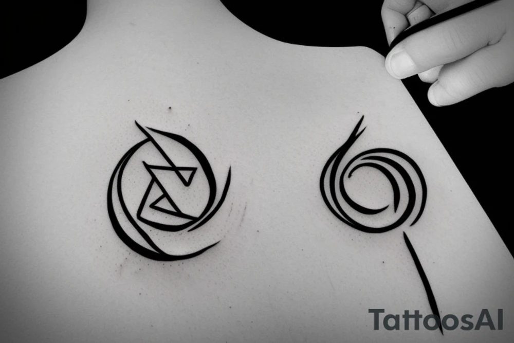 The water bending element symbol tattoo idea
