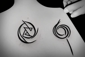 The water bending element symbol tattoo idea