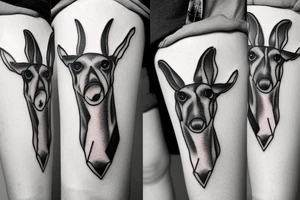 Traditional simple greyhound tattoo tattoo idea