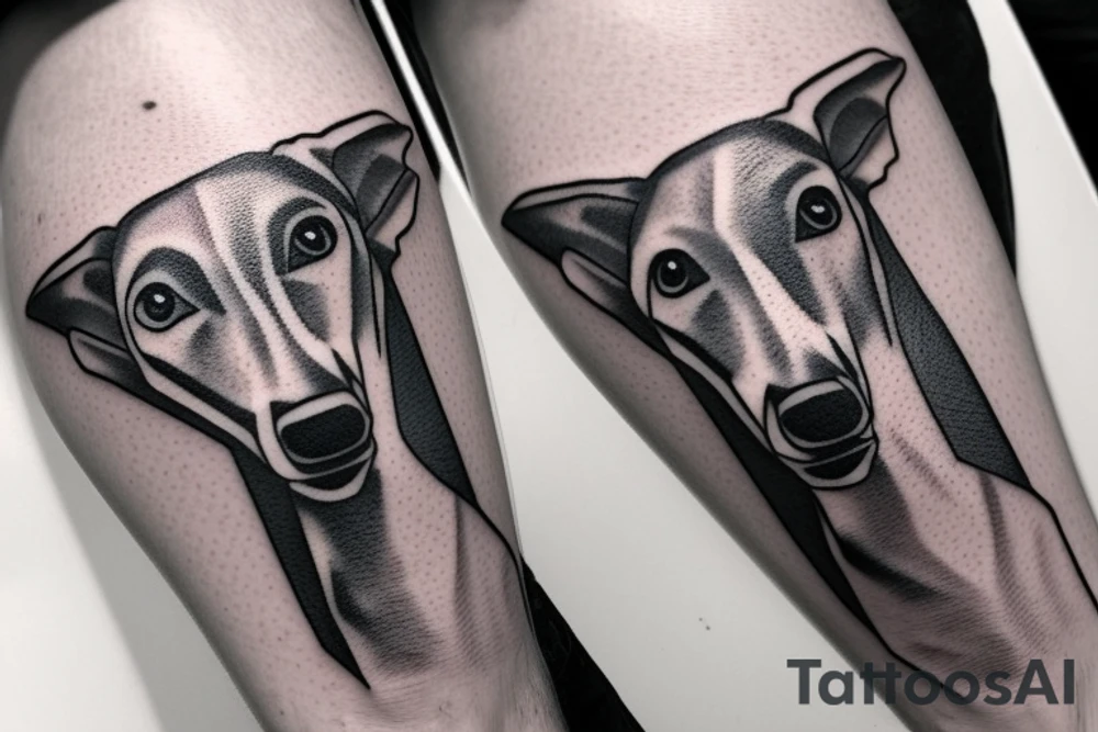 Traditional simple greyhound tattoo tattoo idea