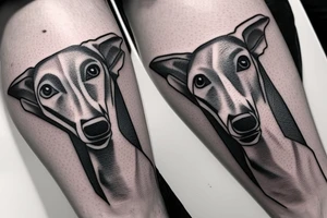 Traditional simple greyhound tattoo tattoo idea