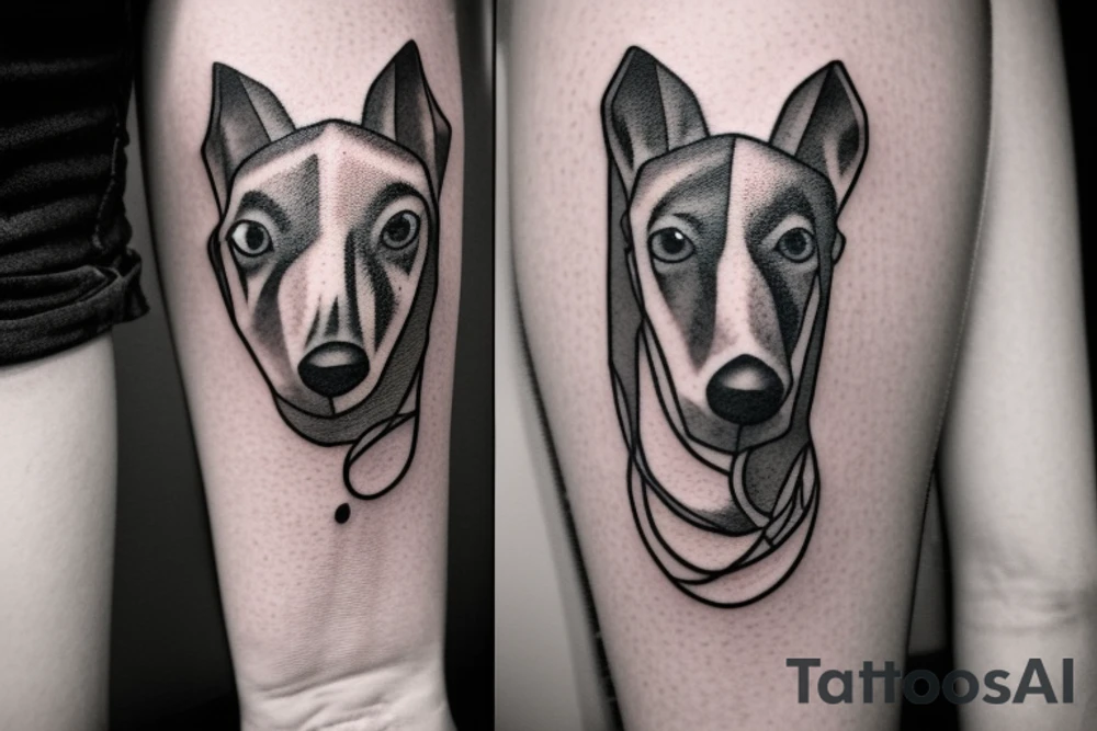 Traditional simple greyhound tattoo tattoo idea
