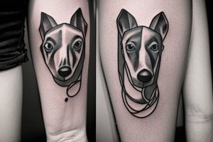 Traditional simple greyhound tattoo tattoo idea