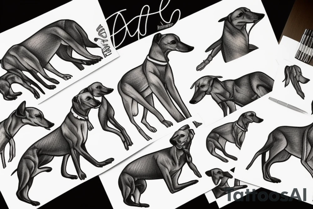 greyhound tattoo idea