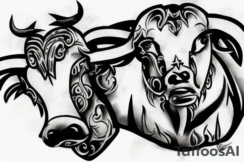 Roman fighting bull tattoo idea