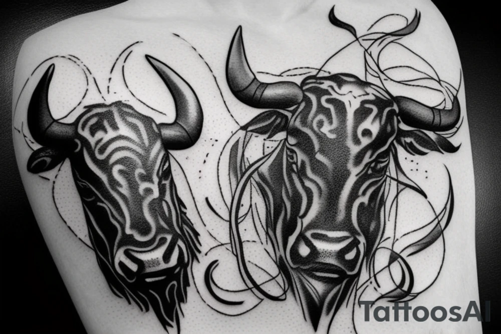 Roman fighting bull tattoo idea