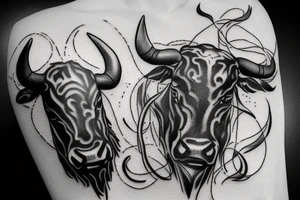 Roman fighting bull tattoo idea