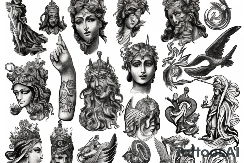 Roman gods tattoo idea