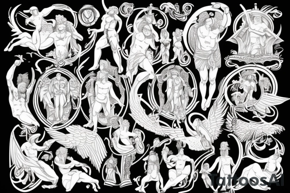 Roman gods tattoo idea