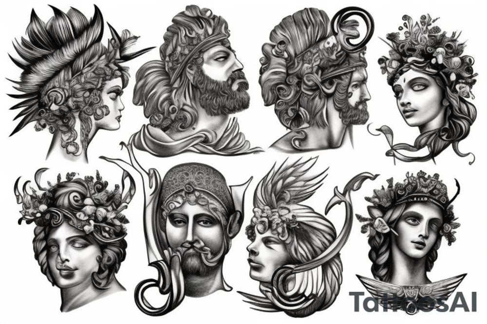 Roman gods tattoo idea