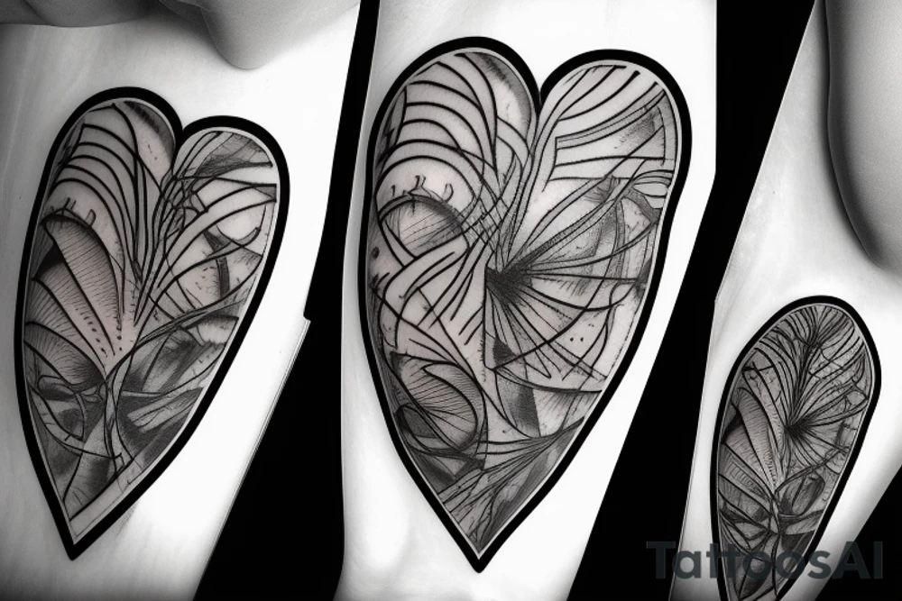 Anatomical heart tattoo idea