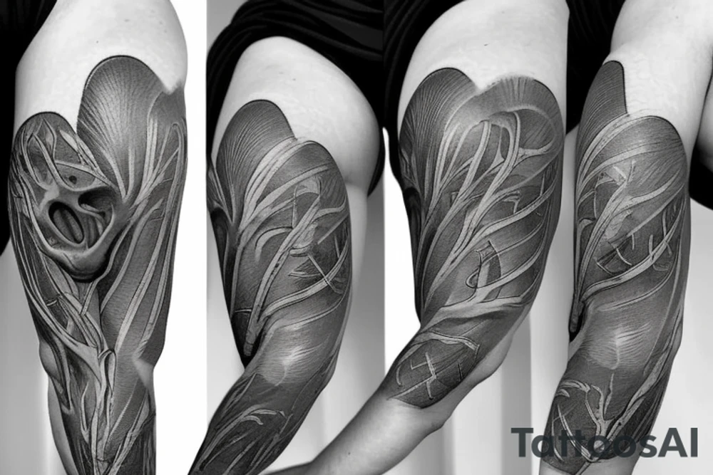 Anatomical heart tattoo idea