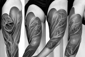 Anatomical heart tattoo idea
