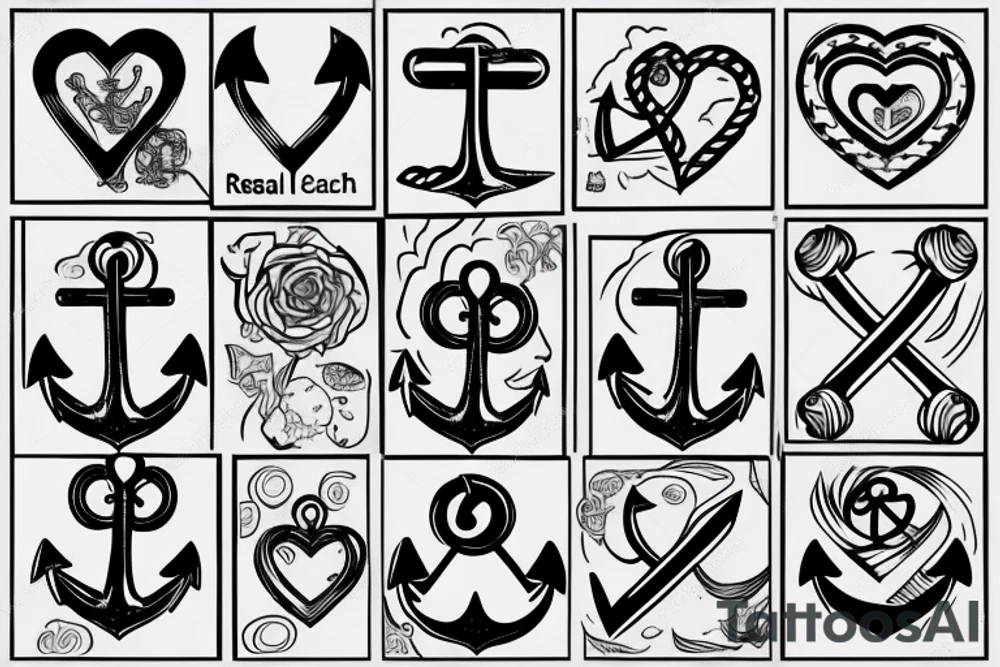 Real heart, anchor tattoo idea