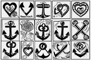 Real heart, anchor tattoo idea