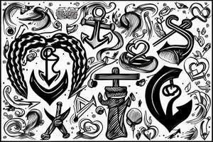 Real heart, anchor tattoo idea