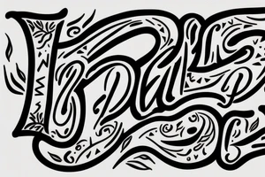 "zeel" name is written in handwriting tattoo idea