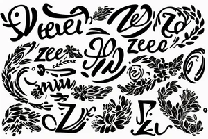 "zeel" name is written in handwriting tattoo idea