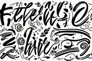 "zeel" name is written in handwriting tattoo idea