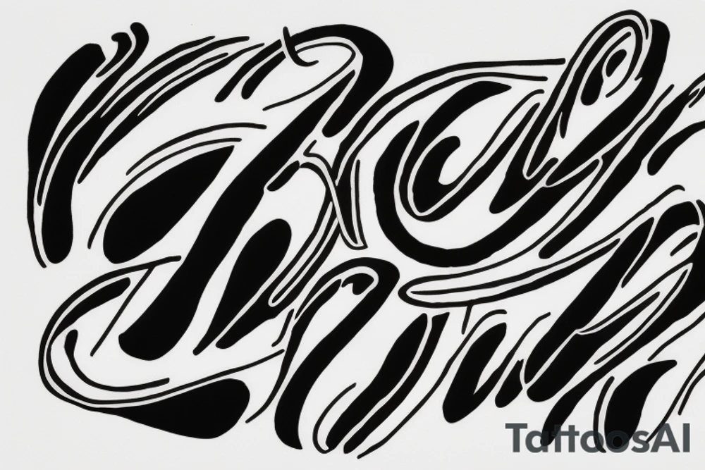 "zeel" name is written in handwriting tattoo idea