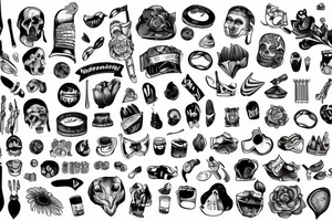 Hirschgeweih mit Bergen tattoo idea