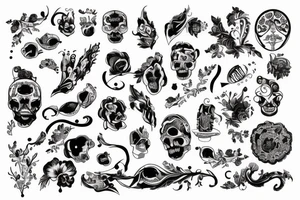 Hirschgeweih mit Bergen tattoo idea