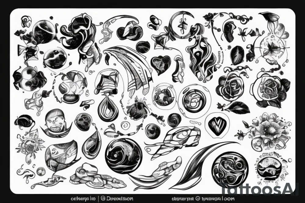 Erde mit Elementen tattoo idea