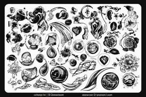 Erde mit Elementen tattoo idea