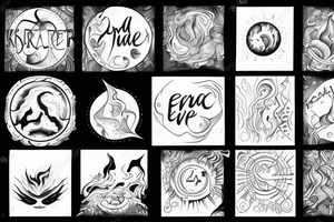 Runde Erde mit Feuer, Wasser, Erde, Luft im Kreis tattoo idea