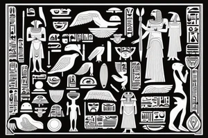 Egyptian Gods Horus and Ra holding a scarab tattoo idea