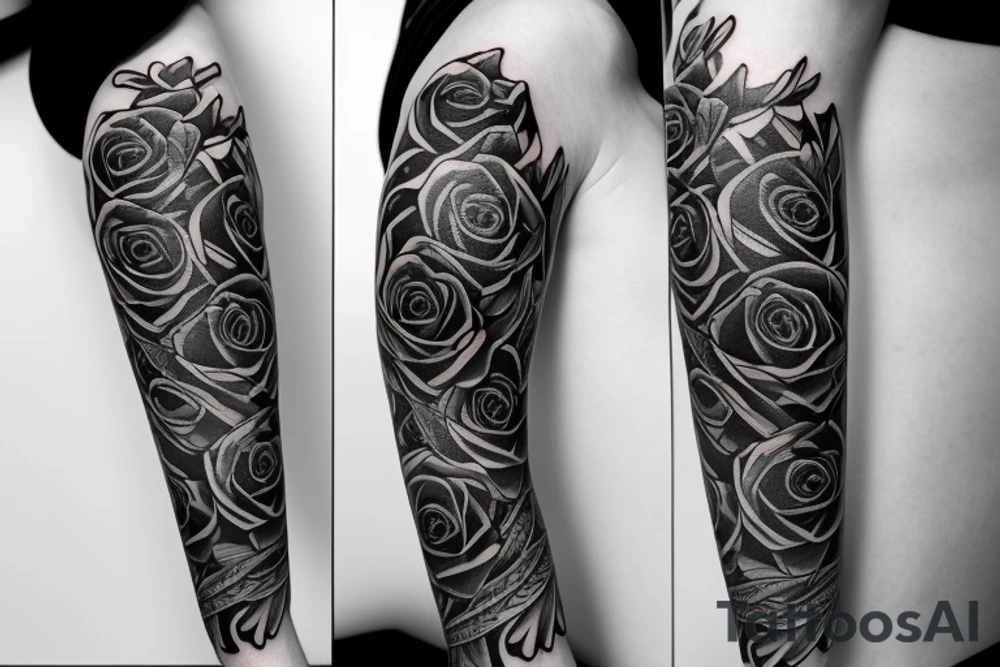 strands of roses on the upper arm tattoo idea strands of roses on the upper arm tattoo idea