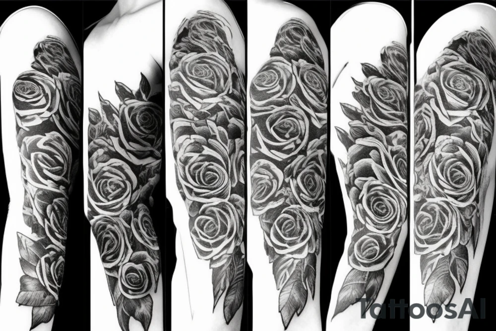 strands of roses on the upper arm tattoo idea strands of roses on the upper arm tattoo idea