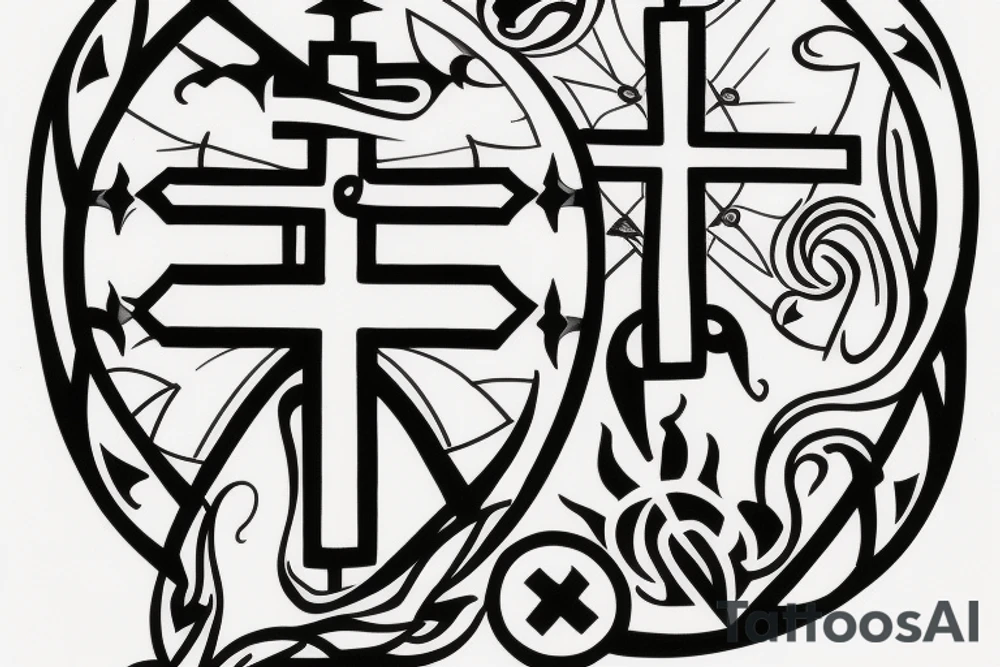 Orthodox cross tattoo idea