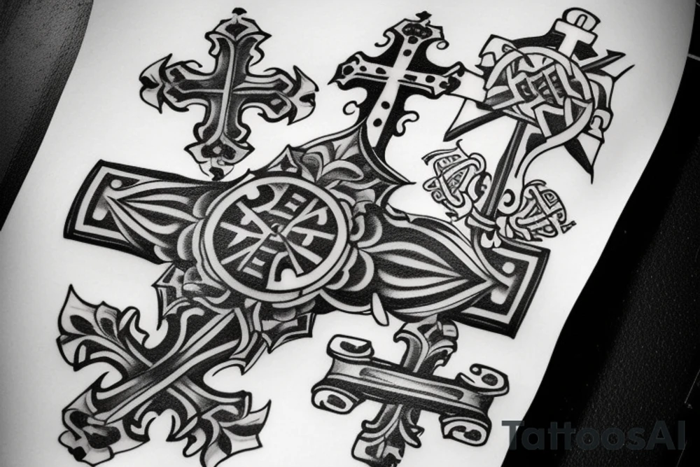 Orthodox cross tattoo idea