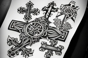 Orthodox cross tattoo idea