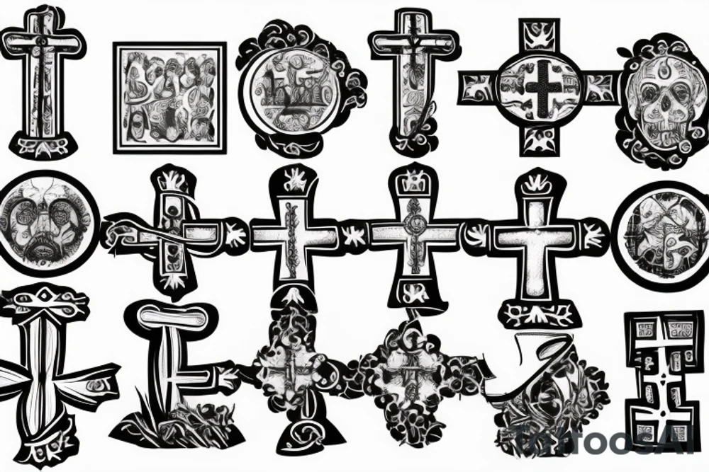 Orthodox cross tattoo idea
