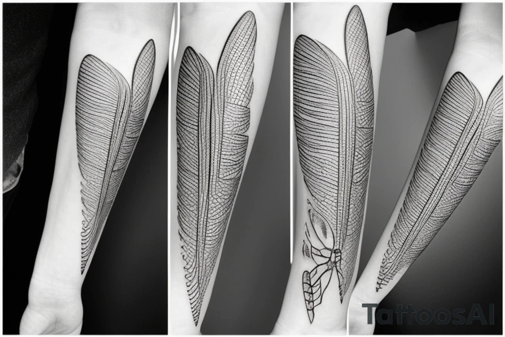fineline dragonfly small thin lines  minimalism tattoo idea