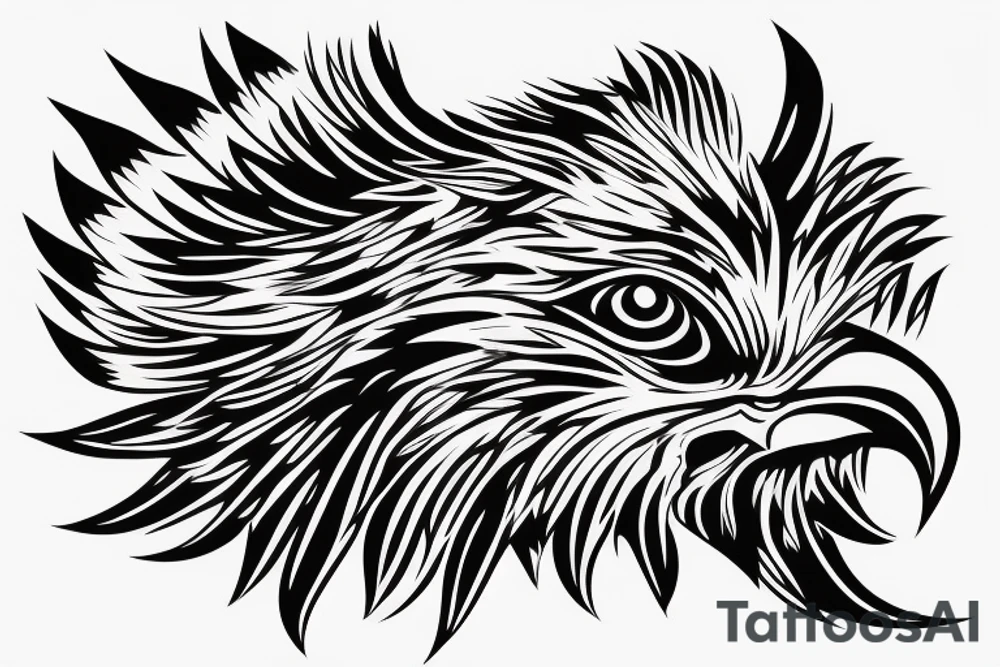 Eagle tatto covering shouder and half bicep tattoo idea