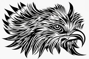 Eagle tatto covering shouder and half bicep tattoo idea